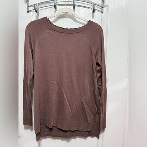 Halogen Women S pullover tunic Sweater Cashmere Blend quiet luxury taupe classic